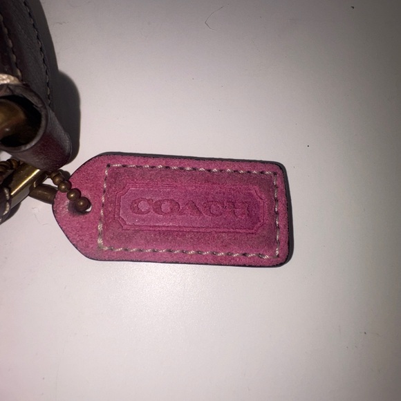 Coach Pink Suede Shoulder Bag - Picture 5 of 8